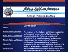 Tablet Screenshot of alabamalighthouses.com
